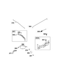 Controls Group Diagram and Parts List for 104M0B-0121-H5 100000 - 19Z999 Briggs and Stratton Engine